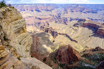 High angle view of rock formations