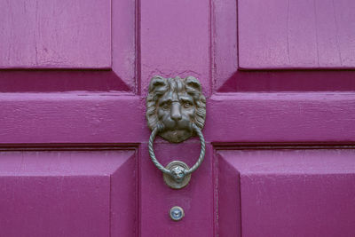 Close-up of closed door