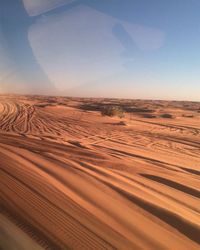 Scenic view of desert against sky