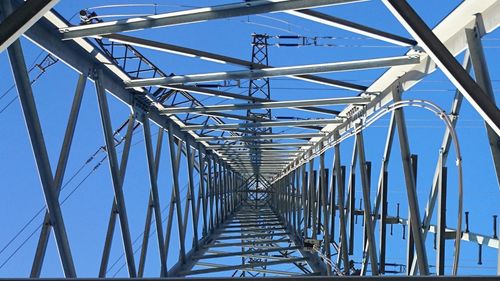 Low angle view of bridge against sky