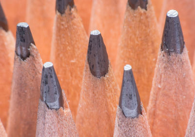 Close-up of pencil on wood