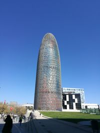 Modern building against blue sky