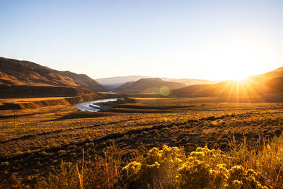 Sunset above thompson river