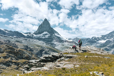 Hiker in mountains