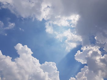 Low angle view of clouds in sky