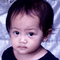 Close-up portrait of baby girl