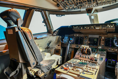 Interior of airplane