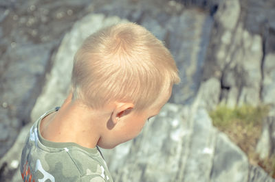 Close-up portrait of boy