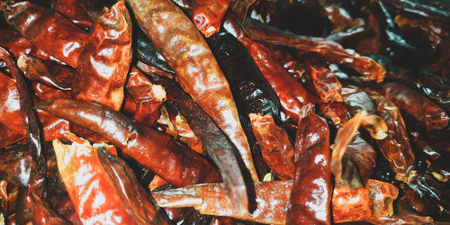 Full frame shot of red chili peppers