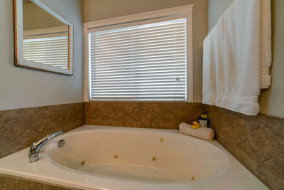 Interior of bathroom at home