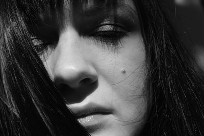 Close-up portrait of woman