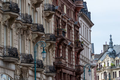 Low angle view of buildings in city