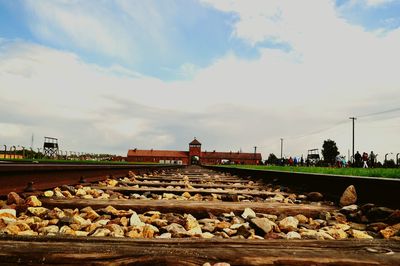 Railroad tracks in concentration camp