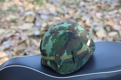 Close-up of crystal ball on field