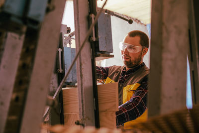 Man working in building