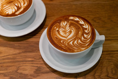 Close-up of coffee on table