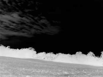 Scenic view of snow field against sky