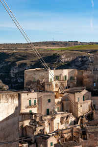 High angle view of townscape against sky