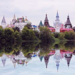 Reflection of trees in water