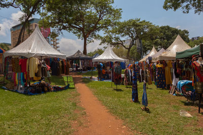 View of market stall