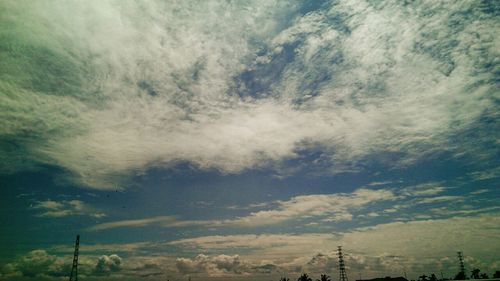 Low angle view of cloudy sky