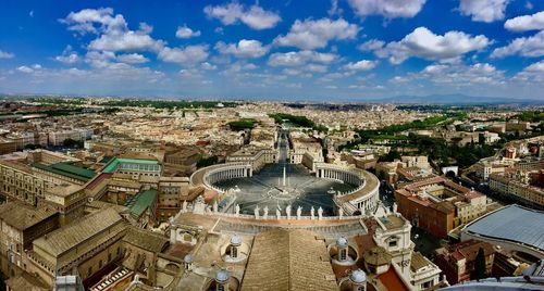 Aerial view of st peter square