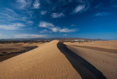 Scenic view of desert against sky