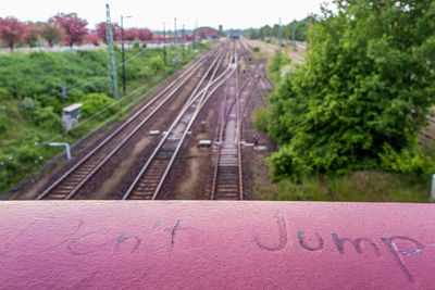 Railroad track on railroad track