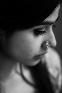 Close-up portrait of woman