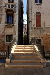 Stairs along built structures