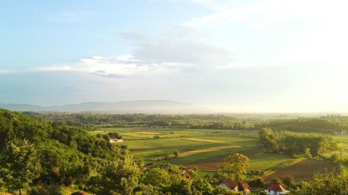 High angle view of landscape