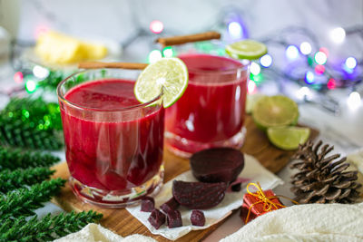 Close-up of drink on table