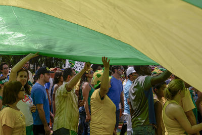 People at stadium