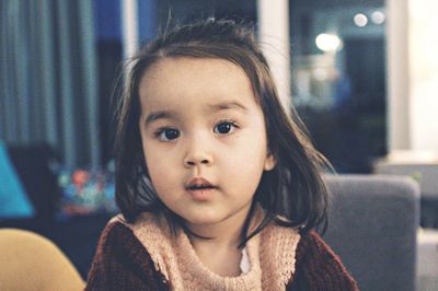 Close-up portrait of a girl