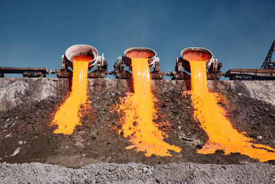 The molten slag