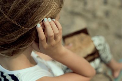 Girl looking at camera