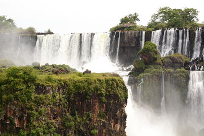 Scenic view of waterfall