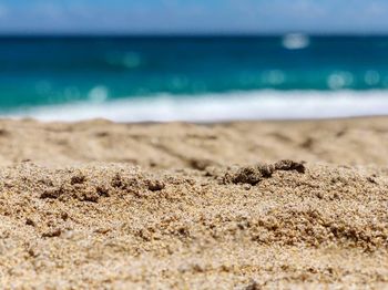 Close-up of sand on beach