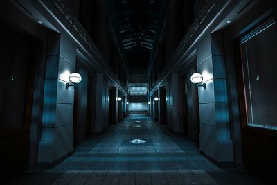 Empty corridor of building