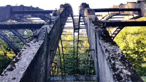 Old built structure on field