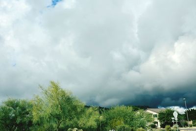 Scenic view of landscape against cloudy sky