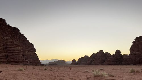 Rock formations at sunset