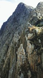 Low angle view of mountain against sky