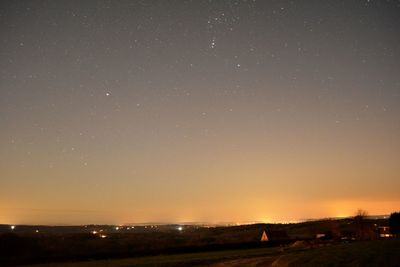 Scenic shot of landscape at night