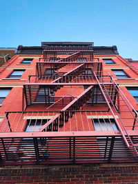 Low angle view of building against clear sky