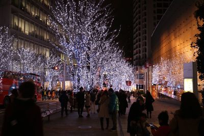 Crowd at night