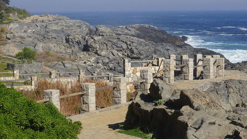 Rock formations at seaside