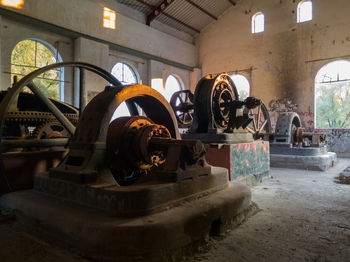 Interior of old machine