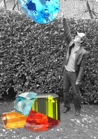 Man with balloons balloon