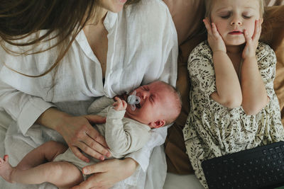 Mother with children